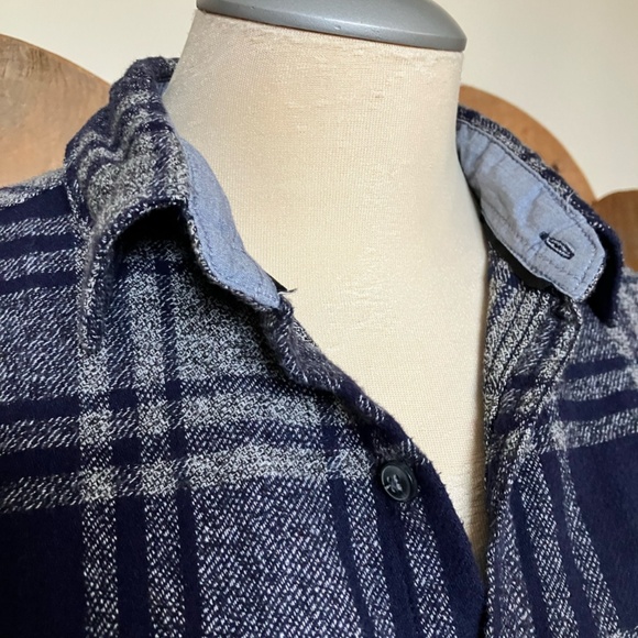 Paper Denim & Cloth Blue Plaid Button Up Shirt - Picture 3 of 7